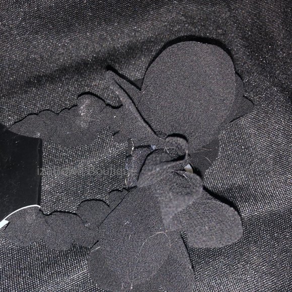 Black Flower Chiffon Scrunchie  (kids)  SC2988  Handmade NWT Boutique - Picture 2 of 2